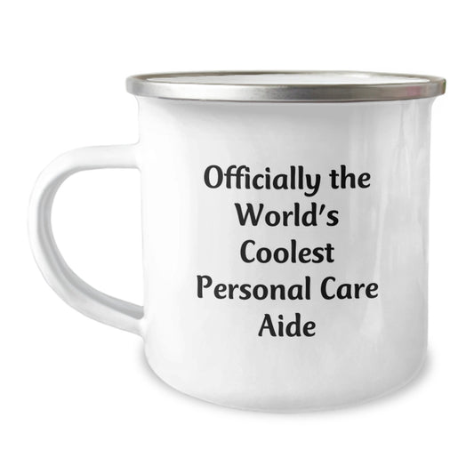 Funny Gifts from Men to Personal Care Aide Friends, Officially World's Coolest Camping Mug, Unique Christmas Unique Gifts - Image 1