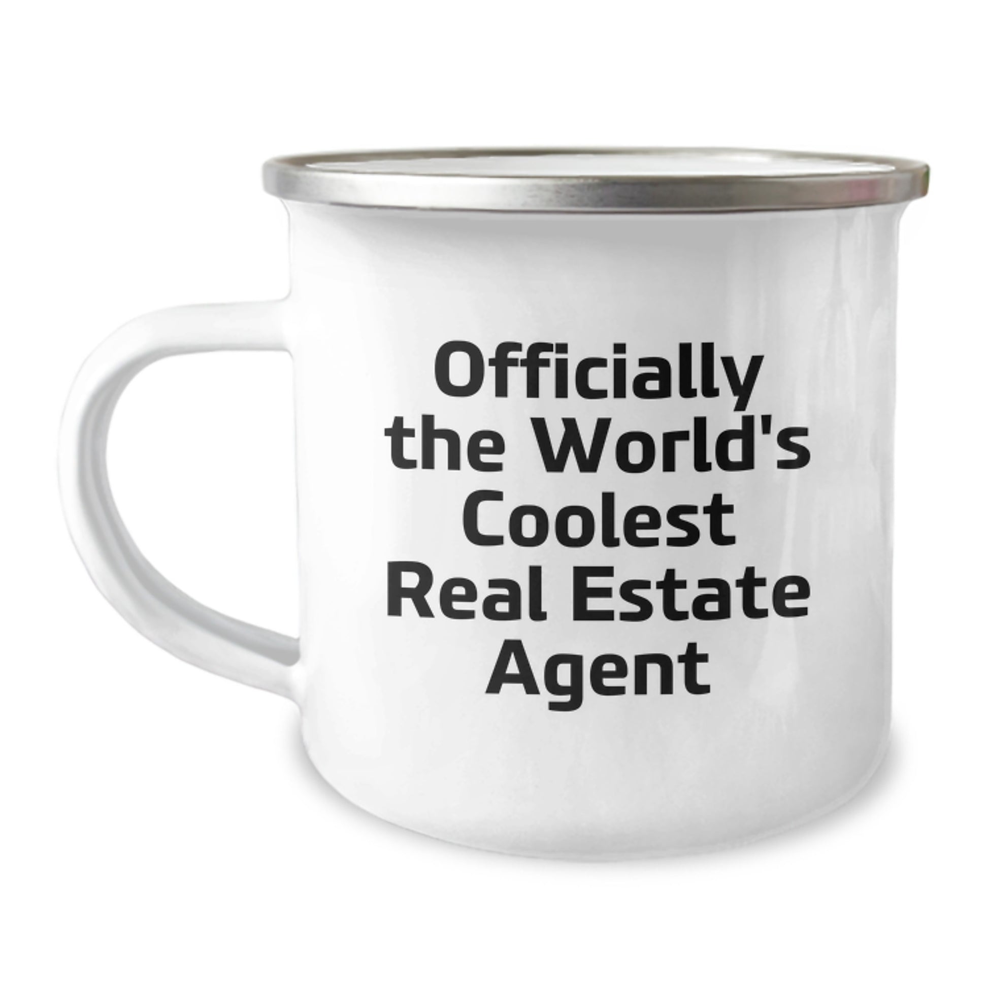 Funny Real Estate Agent Gifts for Men - Officially The World's Coolest Real Estate Agent Camping Mug, Christmas Unique Gifts from Friends - Image 1