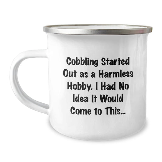 Funny Cobbling Gifts from Friends for Men Camping Mug with Christmas Unique - Image 1