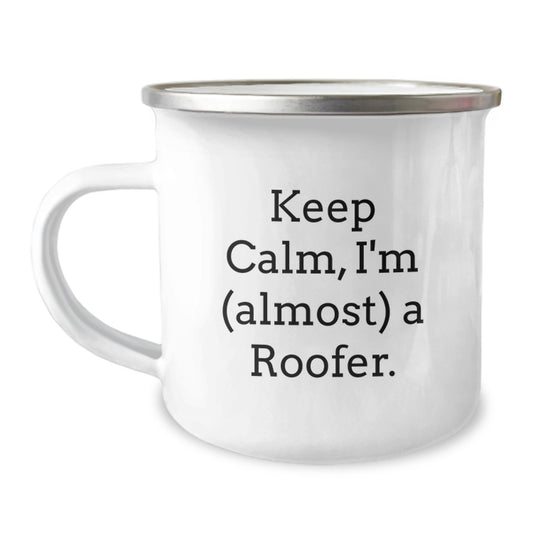 Funny Roofer Gifts: Gifts from Friends to Keep Calm, I'm (almost) A Roofer., Birthday Unique Gifts for Men, Women, or Family - Image 1