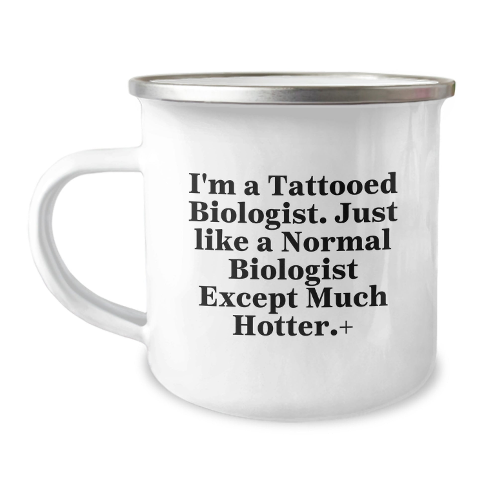 Funny Biologist Gifts - I'm A Tattooed Biologist Camping Mug for Birthday Men from Friends - Image 1