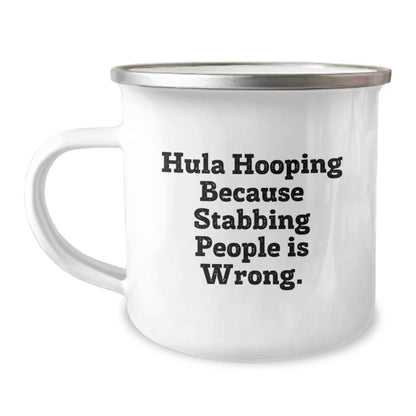 Hula Hooping Fun, Camping Mug Gifts from Friends to Hula Hooping Enthusiasts, Birthday Unique Hula Hooping Gifts, Funny Quote - Image 1