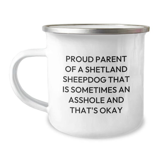 Funny Shetland Sheepdog Gifts for Friends and Family - Proud Parent Mug, Camping Mugs for Birthday Unique Gifts from Men - Image 1