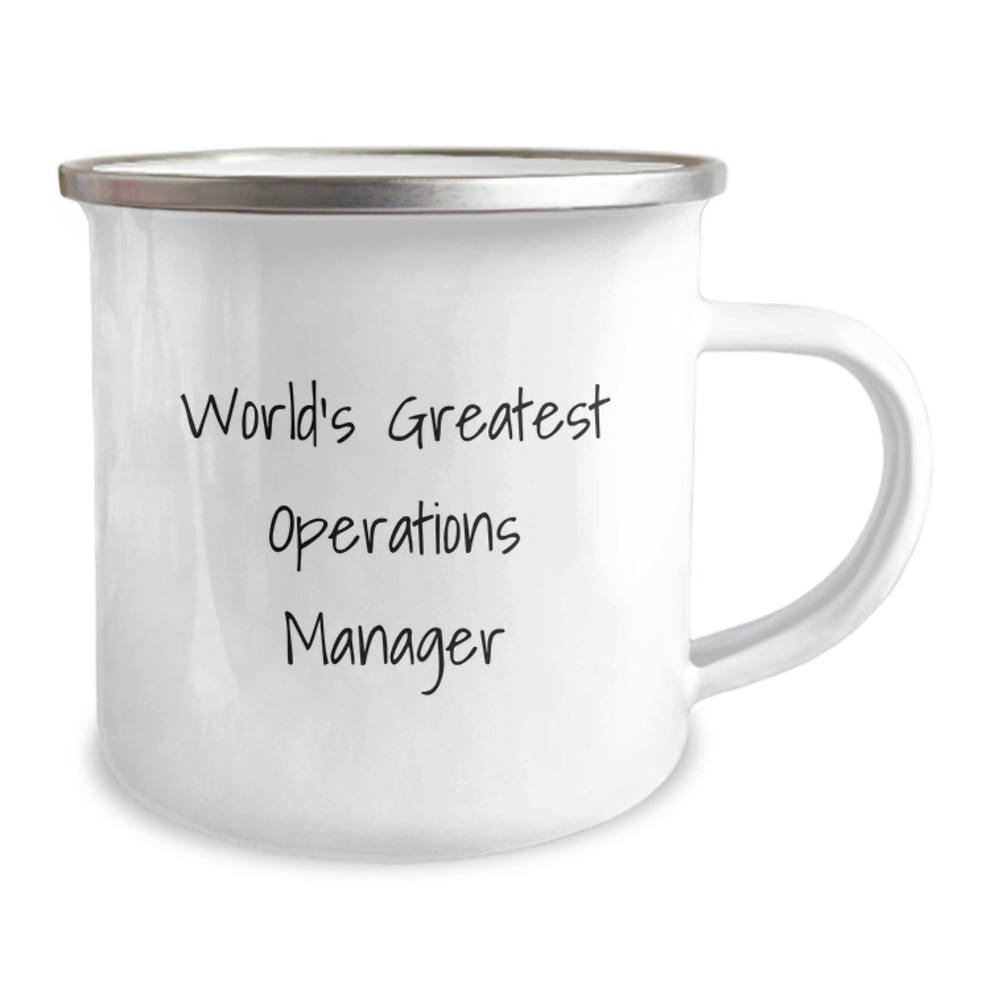 Funny Gift for Operations Manager, 'World's Greatest Operations Manager' Stainless Steel Camping Mug, Birthday Unique Gifts from Friends to Operations Manager, Perfect for Coffee Lovers - Image 2