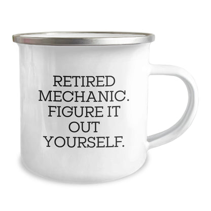 Funny Mechanic Gifts for Men - 'Figure It Out Yourself' Camping Mug, Birthday Unique Gifts from Family to Mechanic Friends - Image 2