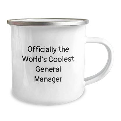 Funny General Manager Camping Mug Gifts for Men Friends from Coworkers, Officially The World's Coolest General Manager, Unique Christmas Unique Gifts - Image 2