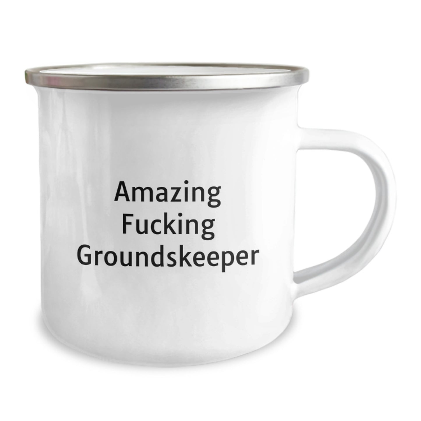 Funny groundskeeper Gifts for Men Friends - Amazing Quote Camping Mug, 12 oz, Stainless Steel with Enamel Finish, Perfect Birthday Unique Gift from Friends - Image 2
