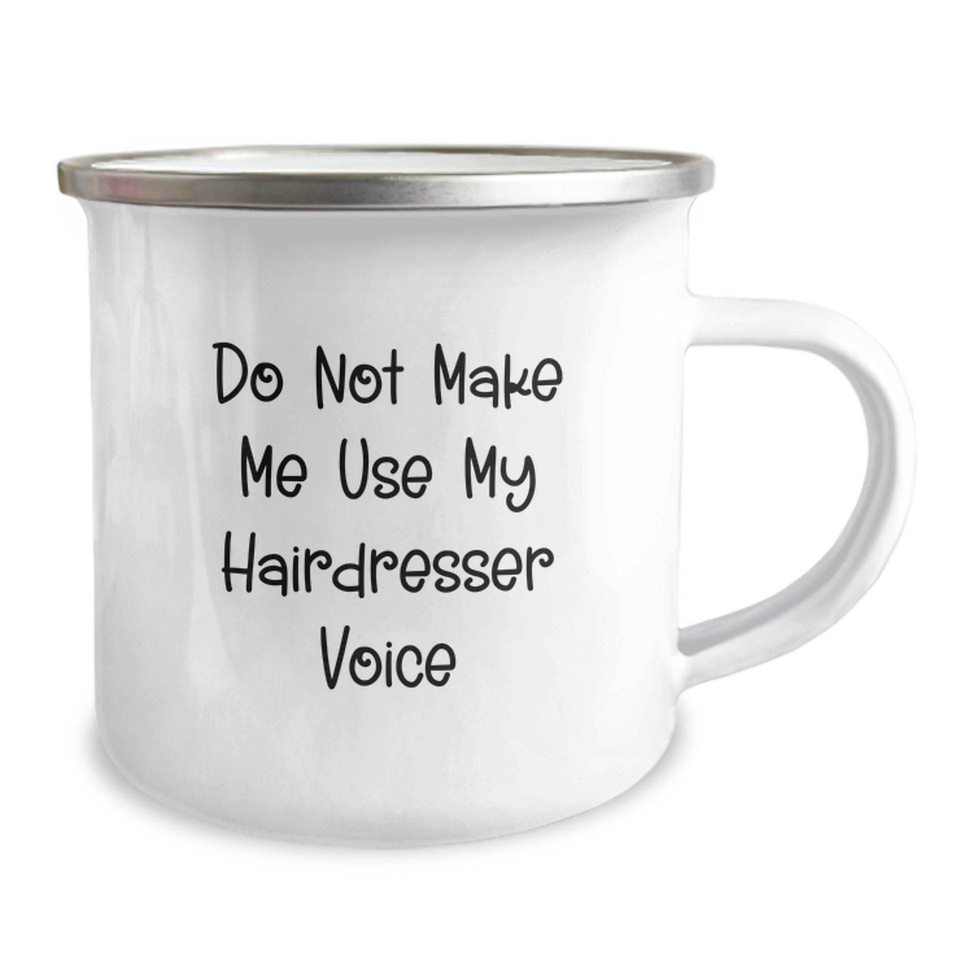 Funny Hairdresser Gifts from Family - Do Not Make Me Use My Hairdresser Voice Camping Mug for Hairdresser Women Friends Coworkers Family - Image 2