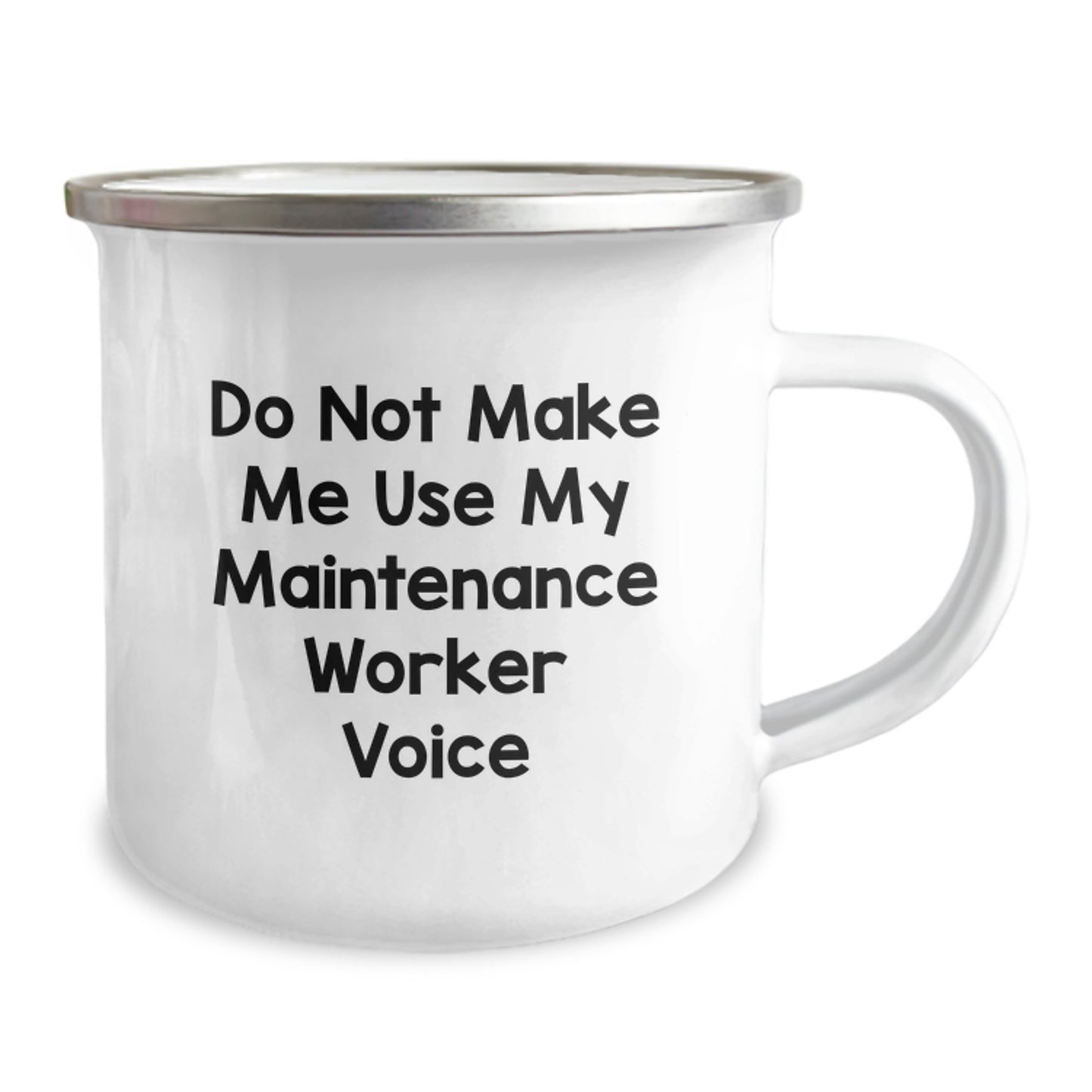 Funny Maintenance Worker Birthday Unique Gifts from Friends for Men, Camping Mug - 'Do Not Make Me Use My Maintenance Worker Voice' - Image 2