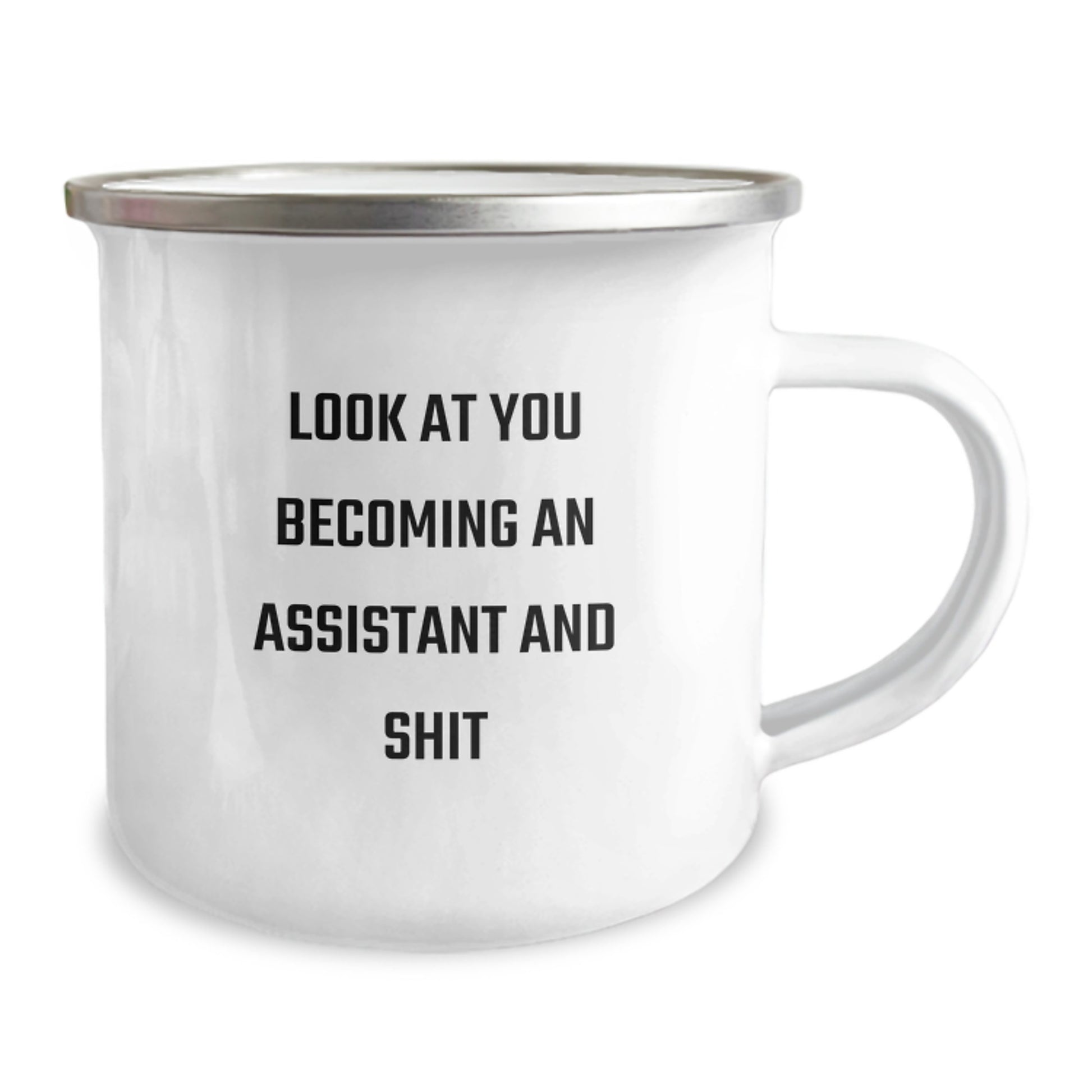 Funny Assistant Gifts for Christmas - Gifts from Friends to Assistant Men - 'Look At You Becoming An Assistant And Shit' Camping Mug - Image 2