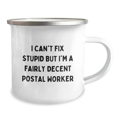 Funny Postal Worker Gifts for Men - I'm A Decent Postal Worker Christmas Unique Mugs for Camping Lovers - Image 2