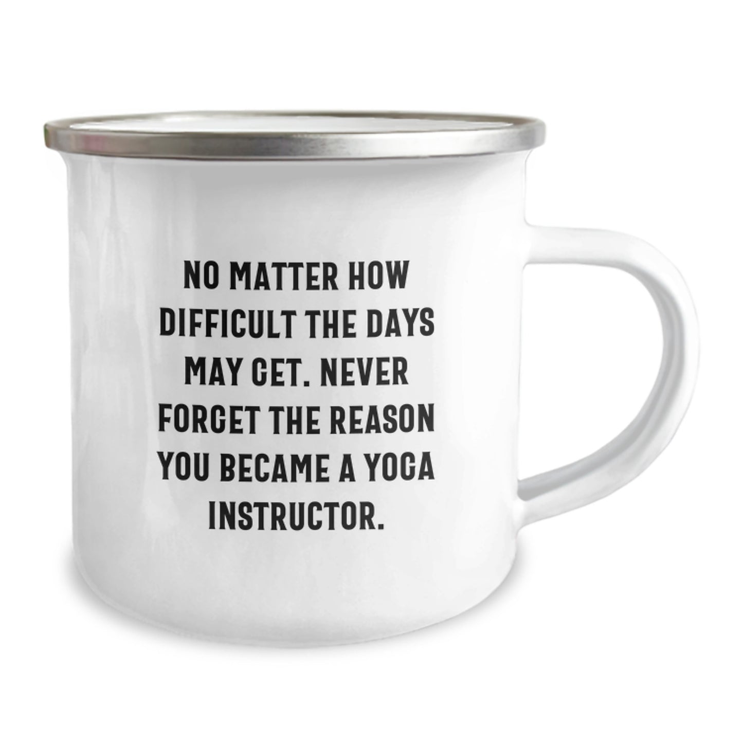 Funny Yoga Instructor Gifts - Camping Mug, Inspirational Quote for Yoga Lover, Christmas Unique Presents from Friends to Men Women Family Coworkers - Image 2