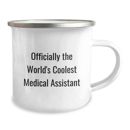 Funny Medical Assistant Gifts for Men, Women, Friends - Officially The World's Coolest Medical Assistant Camping Mug, Birthday Unique Gifts from Friends, Family, Coworkers - Image 2