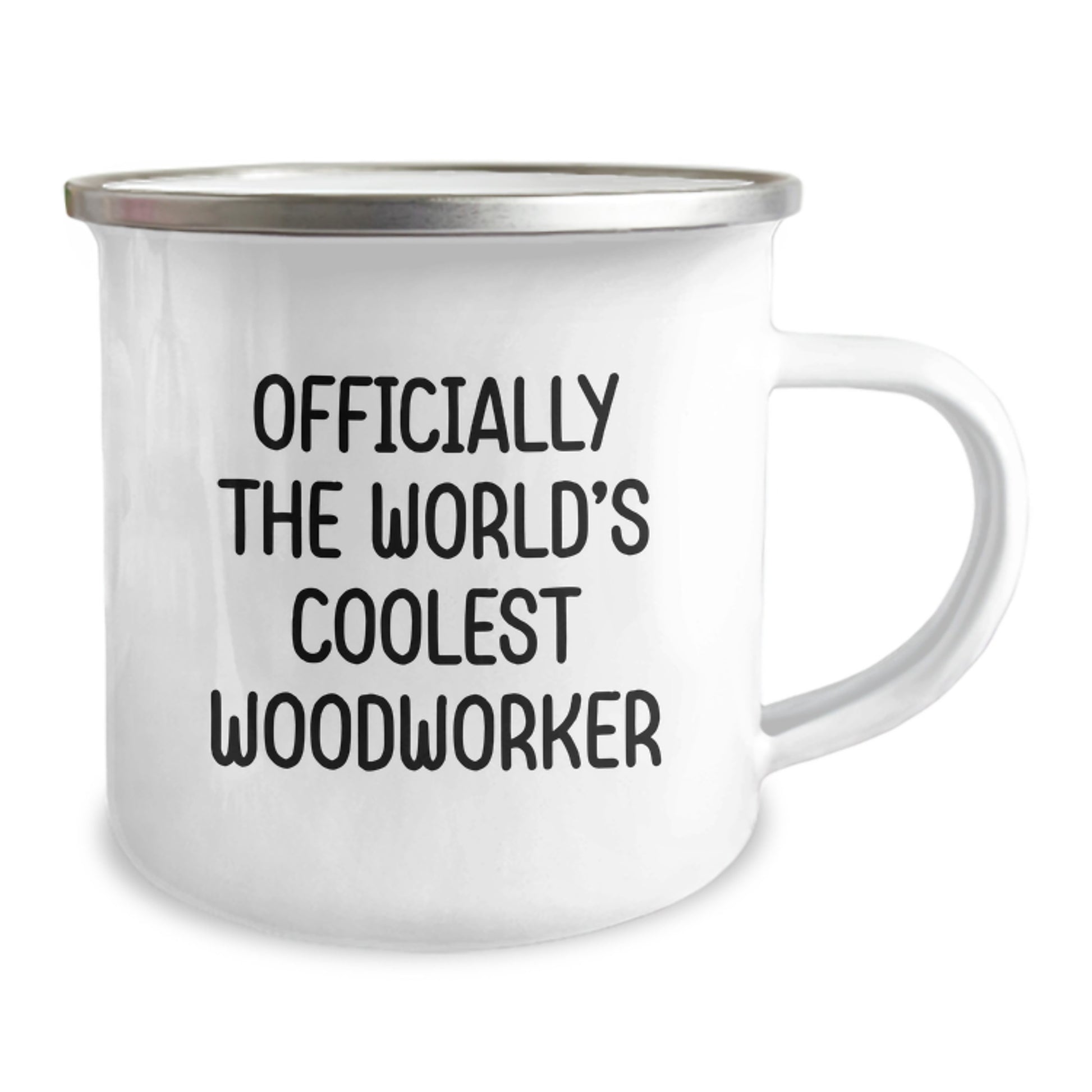 Funny Woodworker Gifts from Friends to Woodworker Men - Officially The World's Coolest Woodworker Quote on Camping Mug for Graduation Unique Gifts - Image 2