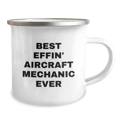 Aircraft Mechanic Gifts for Men - Funny 'Best Effin' Ever' Camping Mug for Christmas Unique Gifts from Friends - Image 2