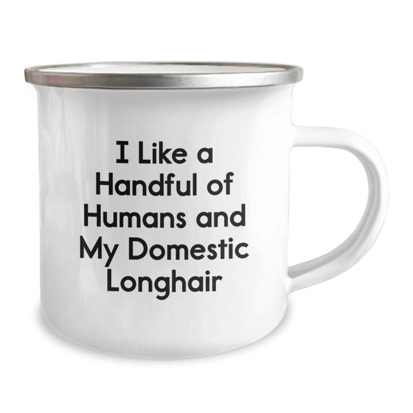 Domestic Longhair Cat Lovers Camping Mug, Funny Quote Gifts from Friends for Birthday - Image 2