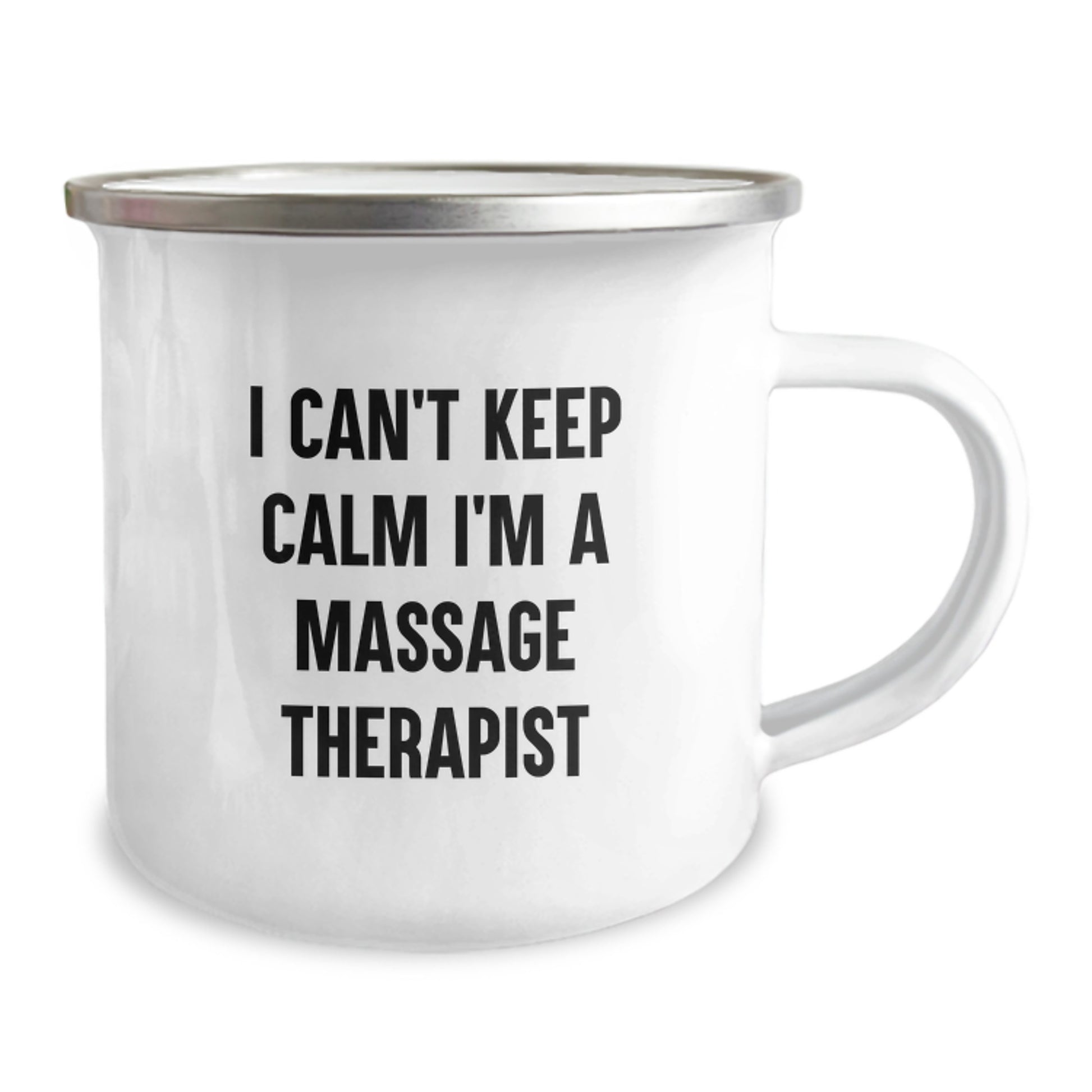 Funny Massage Therapist Gifts from Friends, Unique Camping Mugs for Birthday, 'I Can't Keep Calm I'm A Massage Therapist', 12 oz Stainless Steel, Hand Wash Recommended - Image 2