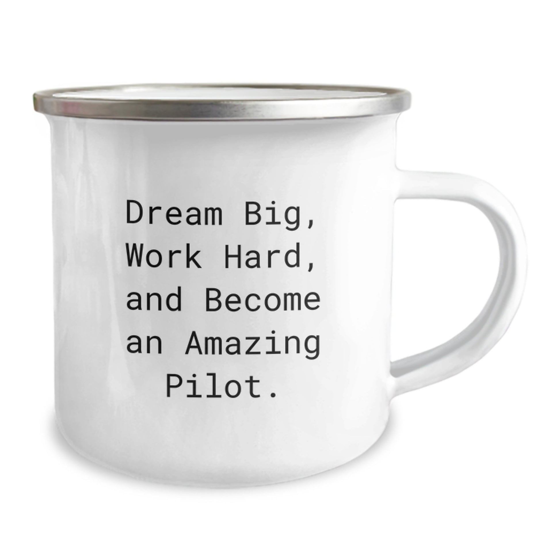 Funny Pilot Gifts for Men Birthday Unique Unique Pilot Camping Mug - 'Dream Big, Work Hard, And Become An Amazing Pilot.' - Image 2