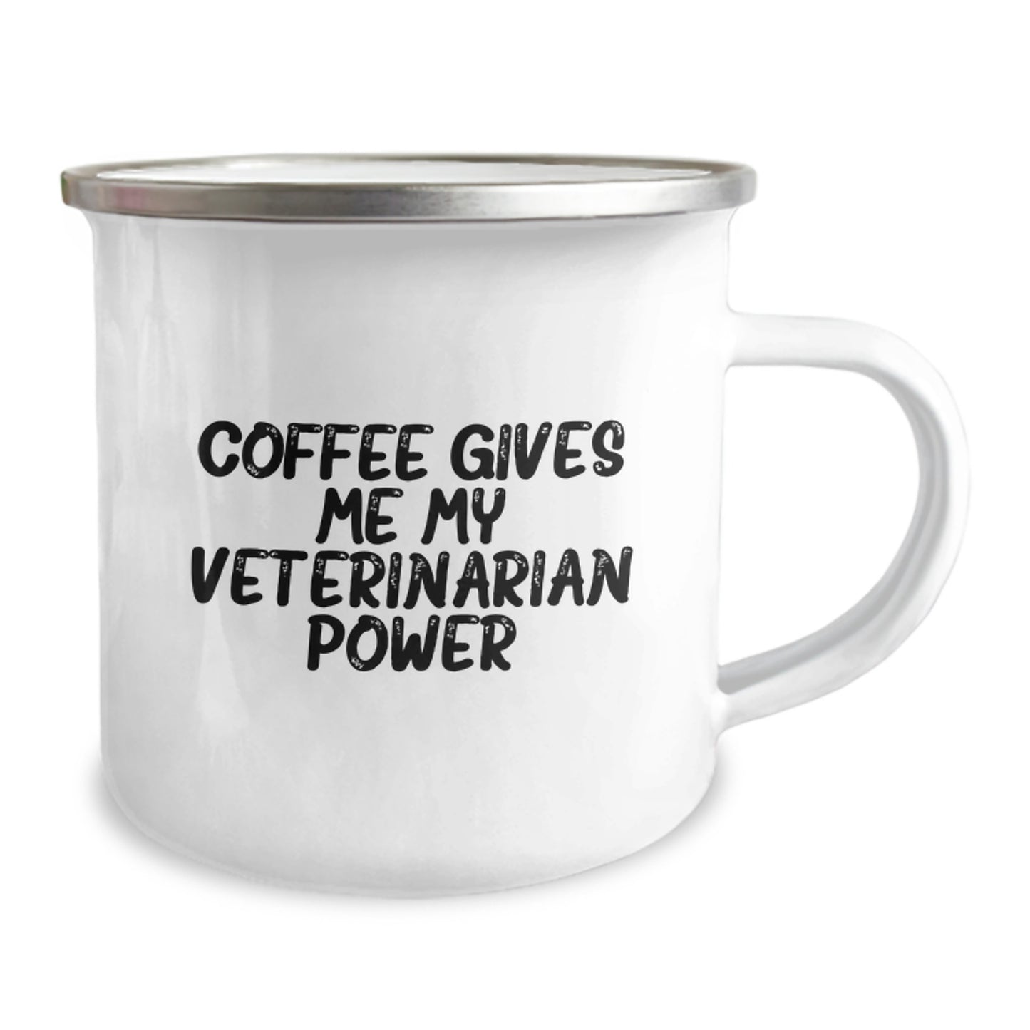 Funny Veterinarian Camping Mug Gifts from Men to Graduation Gifts for Veterinarian Friends, 'Coffee Gives Me My Veterinarian Power' Quote Mug - Image 2