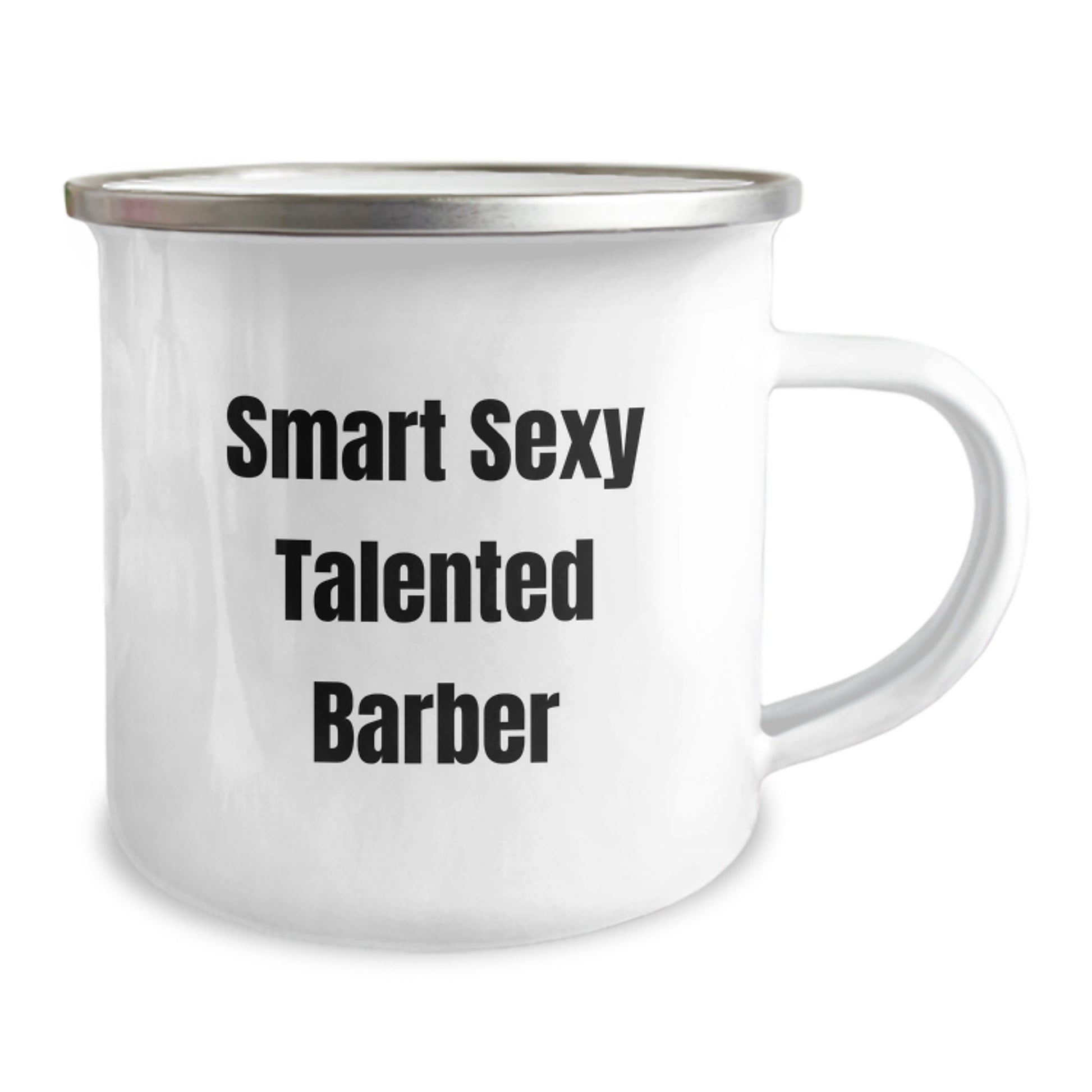 Funny Barber Gifts for Men, Smart Sexy Talented Barber Birthday Unique Gifts from Friends, 12 oz Stainless Steel Camping Mug - Image 2