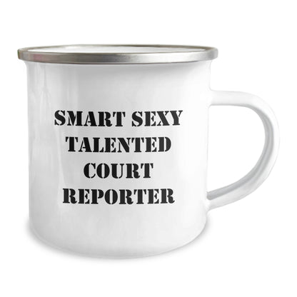 Smart Sexy Talented Court Reporter Gifts for Graduation - Unique Camping Mug for Court Reporters, Funny Quote inside, Gifts from Friends or Family, Perfect for Graduating Court Reporters - Image 2