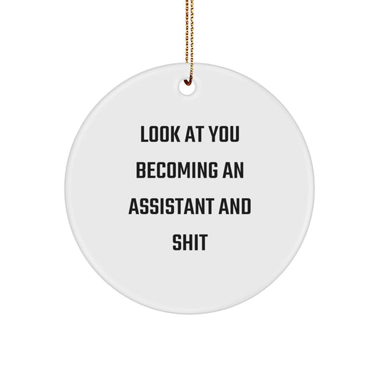 assistant gifts from men for christmas unique ornaments - 'Look At You Becoming An Assistant And Shit' - Image 1