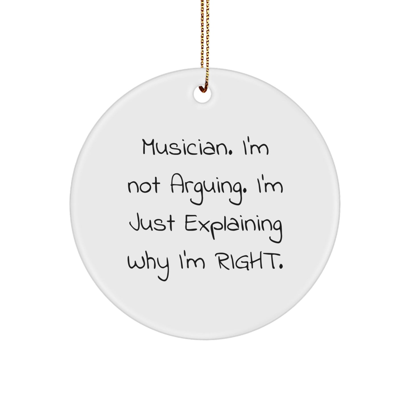 Funny Musician Circle Ornament Gifts from Friends for Musician Christmas Unique Gifts - Image 1
