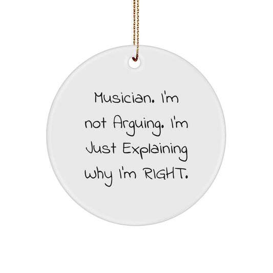 Funny Musician Circle Ornament Gifts from Friends for Musician Christmas Unique Gifts - Image 1