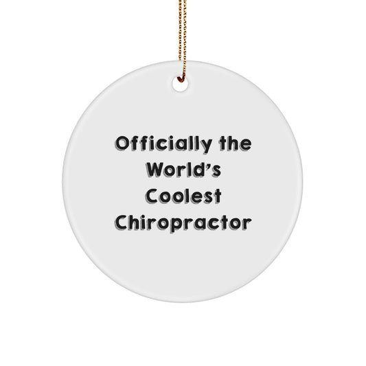 Funny Chiropractor Christmas Circle Ornament Gifts from Friends to Chiropractor - Image 1