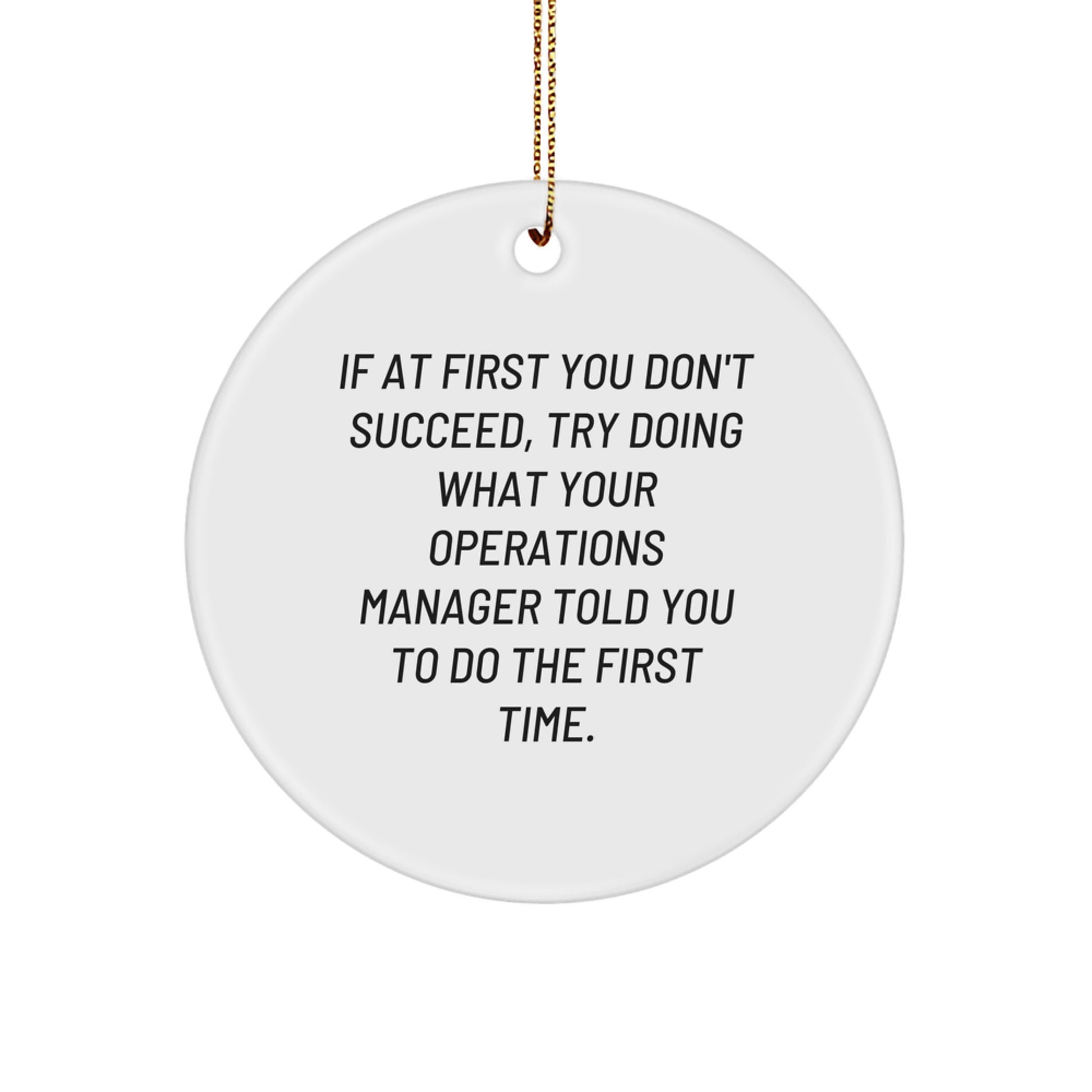 Funny Operations Manager Quirks Circle Ornament, Ideal Gifts from Coworkers to Managers, Christmas Unique Gifts for Operations Manager - Image 1