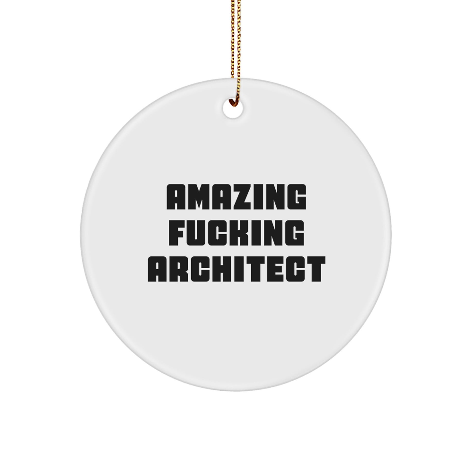 Funny Architect Christmas Unique Gift Circle Ornament for Men, Women, Friends, or Coworkers from Amazing Funny Architect - Image 1