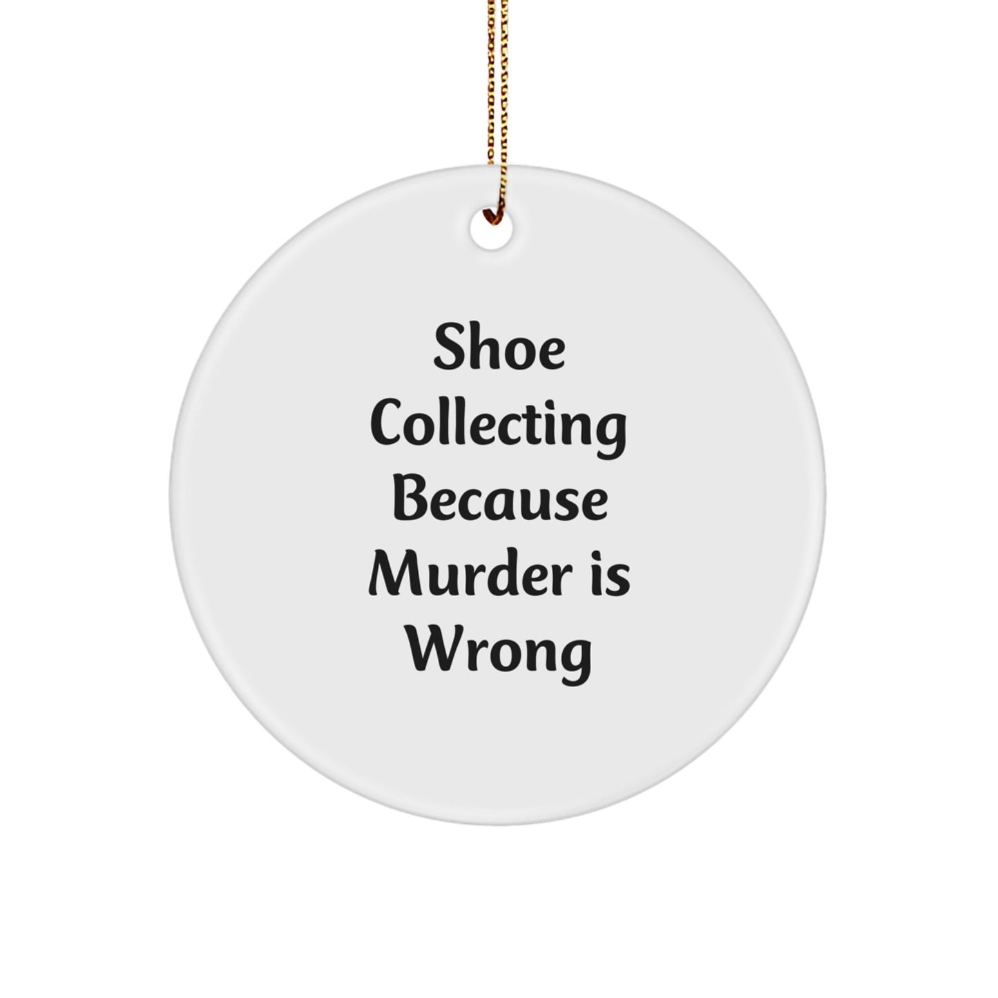 Funny Shoe Collecting Gifts from Family to Men - Circle Ornament for Christmas Unique Gifts - Image 1