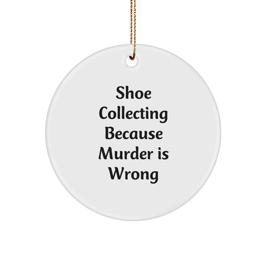 Funny Shoe Collecting Gifts from Family to Men - Circle Ornament for Christmas Unique Gifts - Image 1