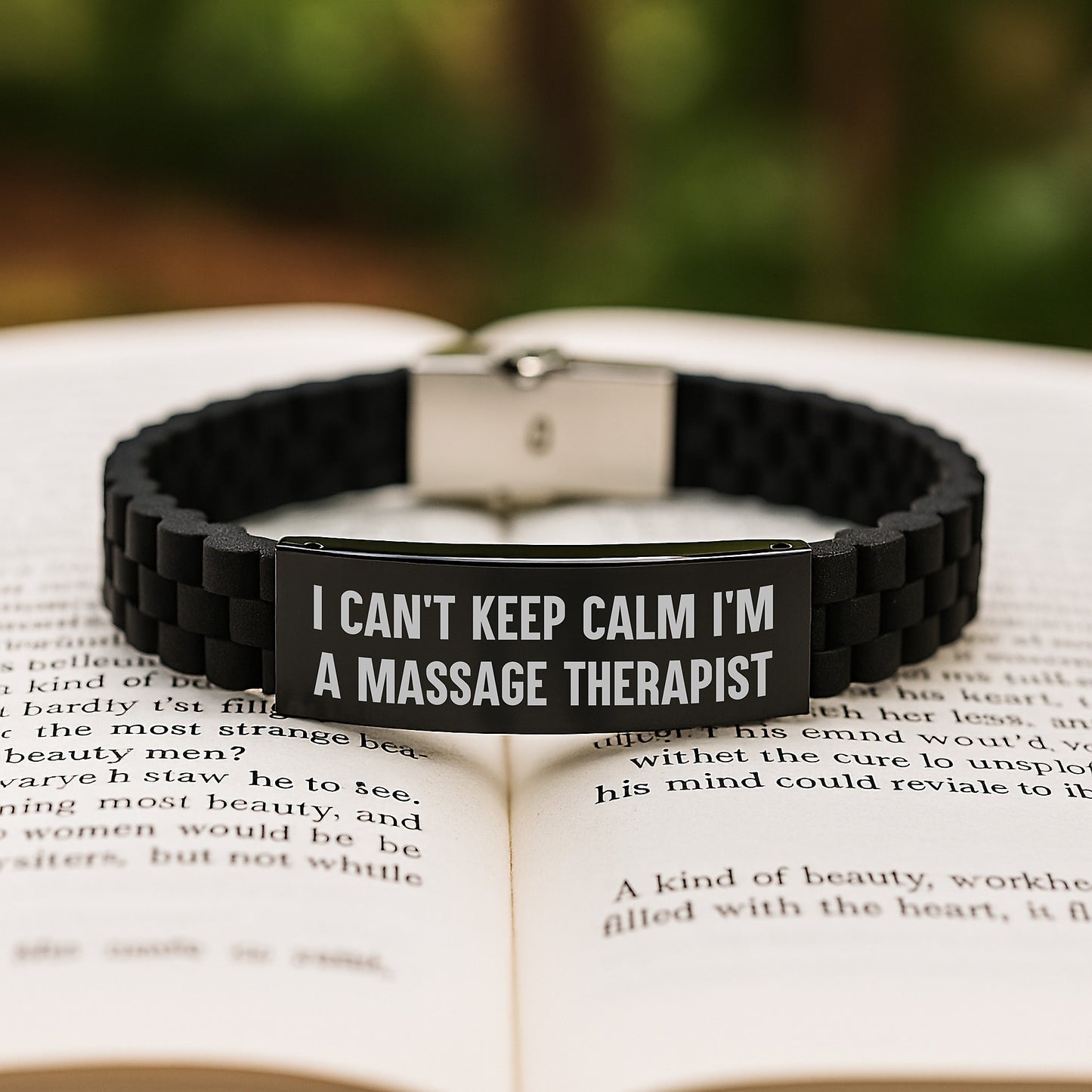 Massage Therapist Gifts Funny 'I Can't Keep Calm I'm A Massage Therapist' Glide lock Clasp Birthday Unique Gifts from Family to Friends small / Black