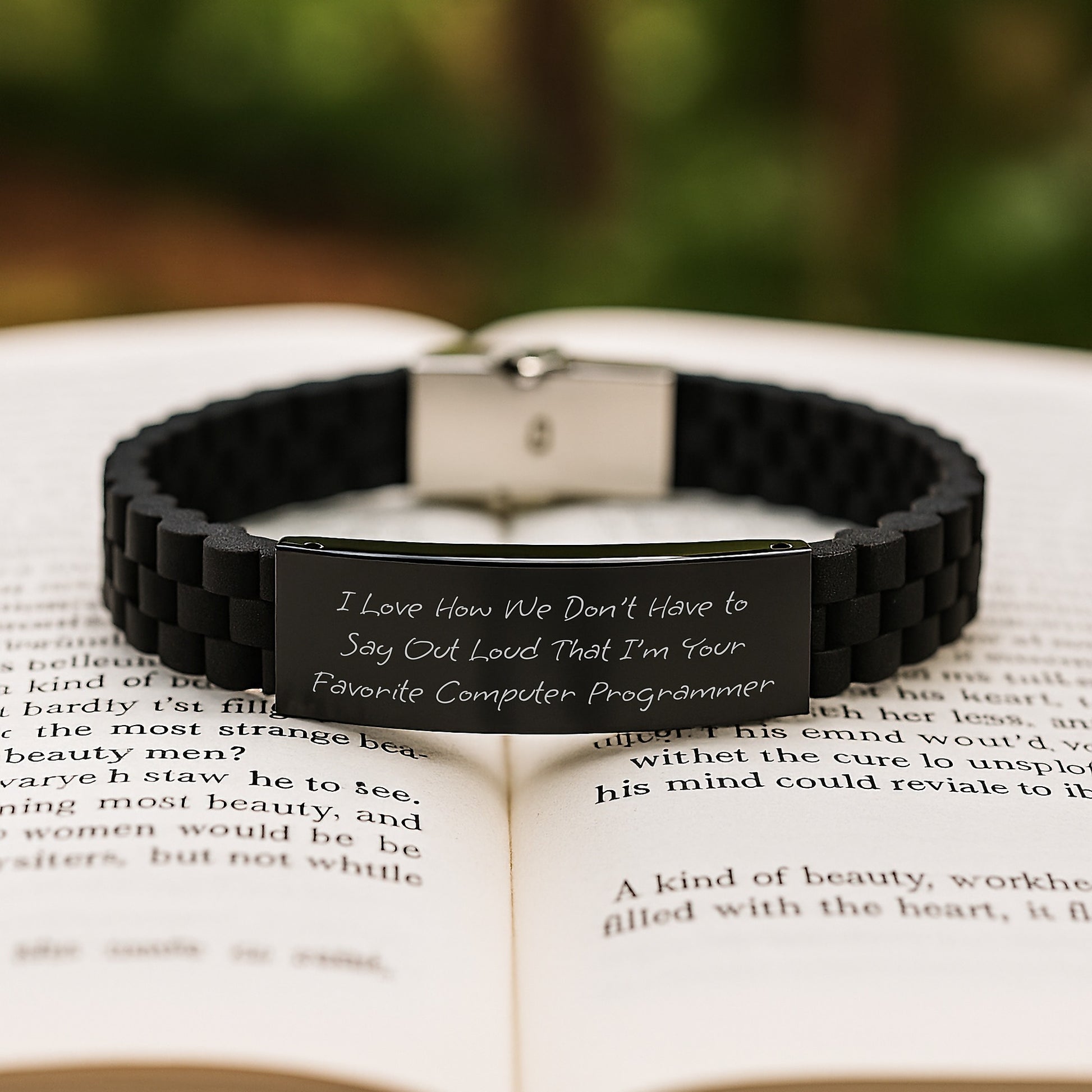 Funny Computer Programmer Gifts from Friends - I Love How We Don't Have To Say Out Loud That I'm Your Favorite Computer Programmer Glide lock Clasp Birthday Unique Gift for Men Computer Programmer - Image 2