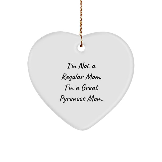 Great Pyrenees Dog Mom Heart Ornament Gifts from Family for Christmas Unique - Image 1