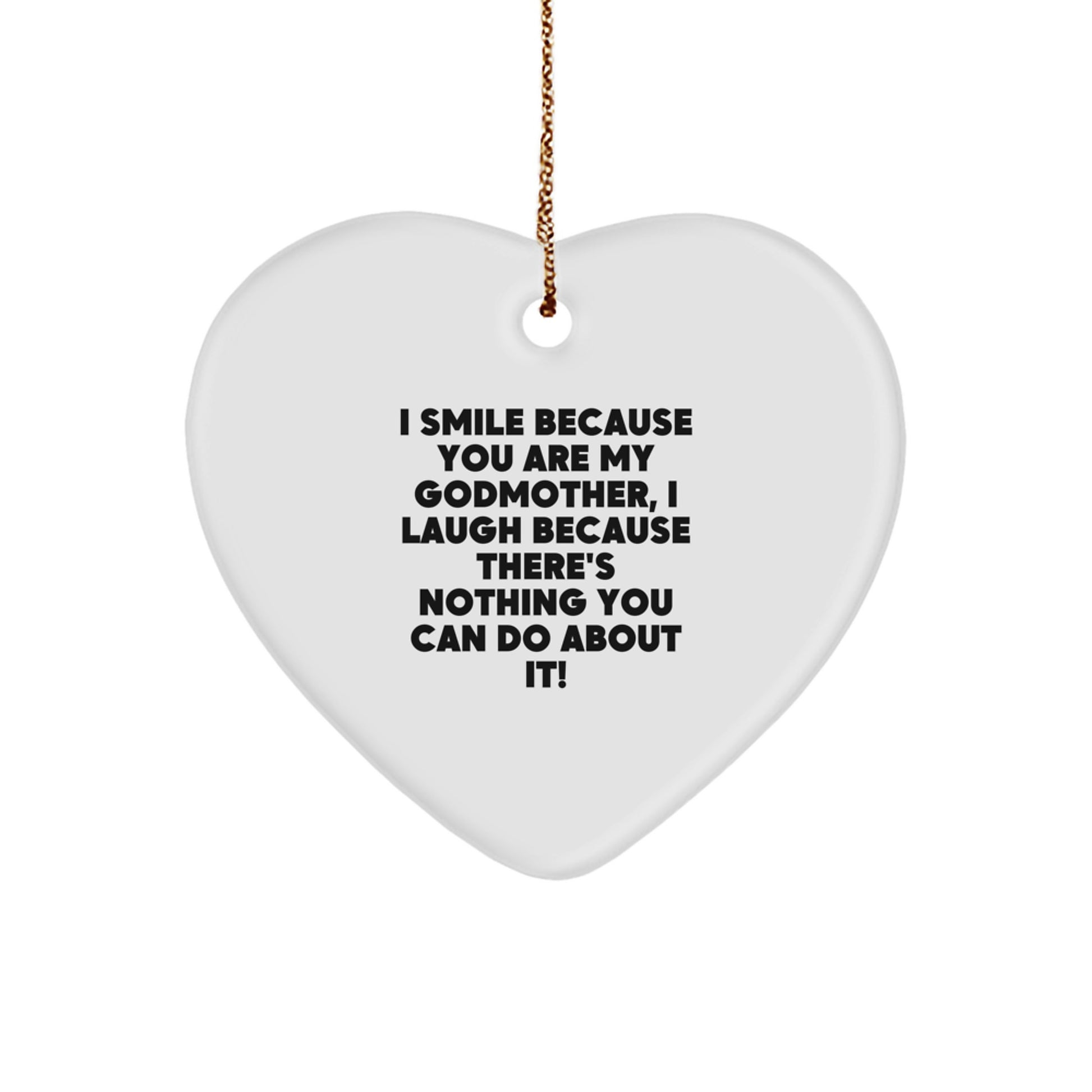 Funny Godmother Heart Ornament Gifts from Family or Friends for Christmas Unique Presents - Image 1