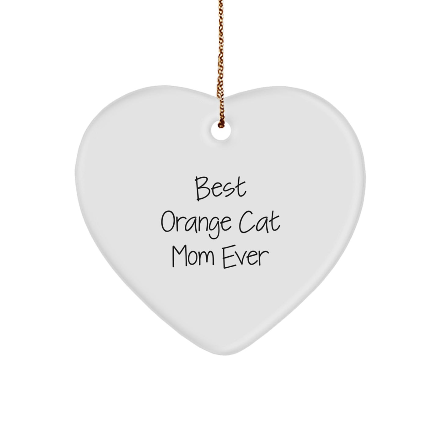 Best Orange Cat Mom Ever Gifts from Family - Heart Ornament for Orange Cat Lovers - Funny Christmas Unique Gift - Image 1