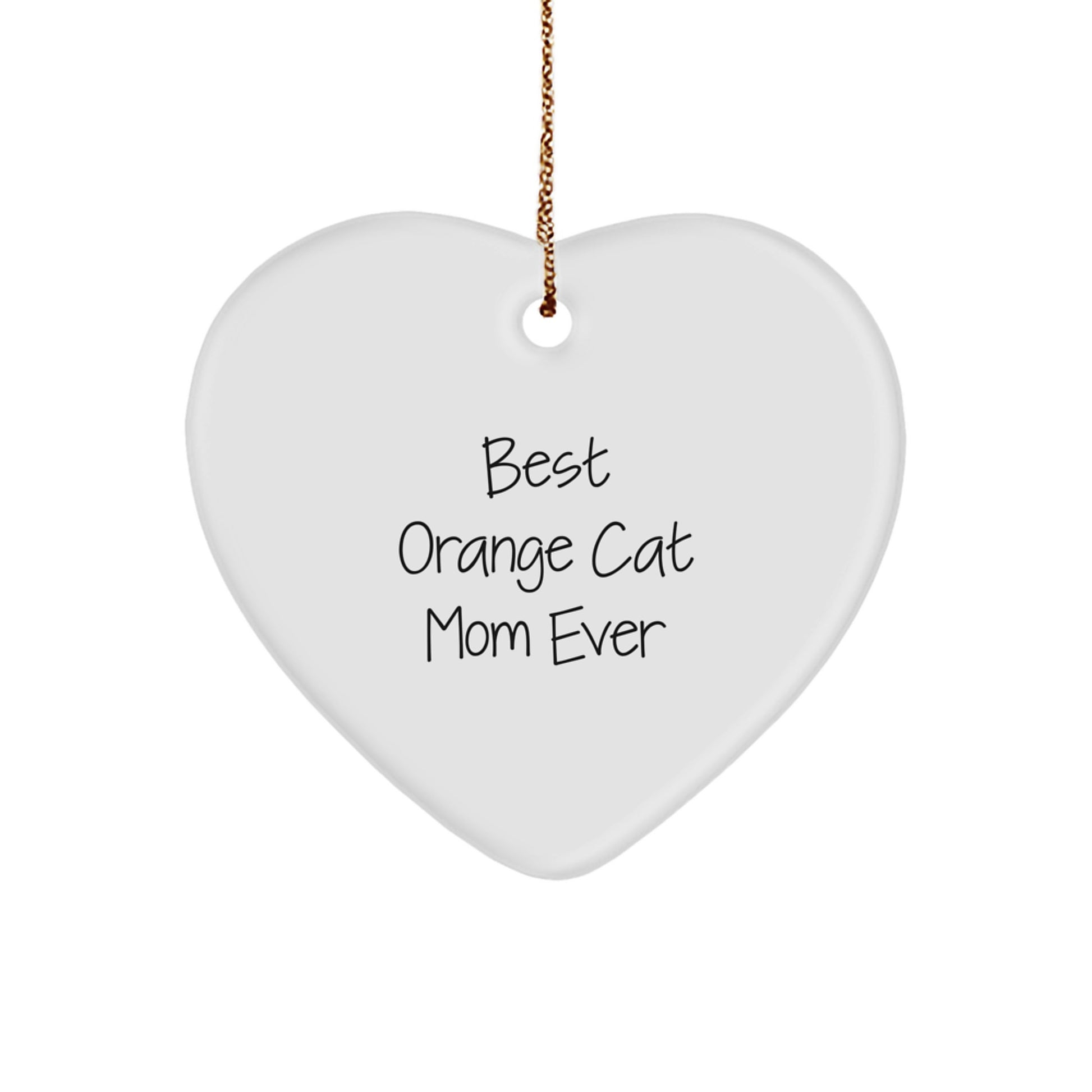 Best Orange Cat Mom Ever Gifts from Family - Heart Ornament for Orange Cat Lovers - Funny Christmas Unique Gift - Image 1