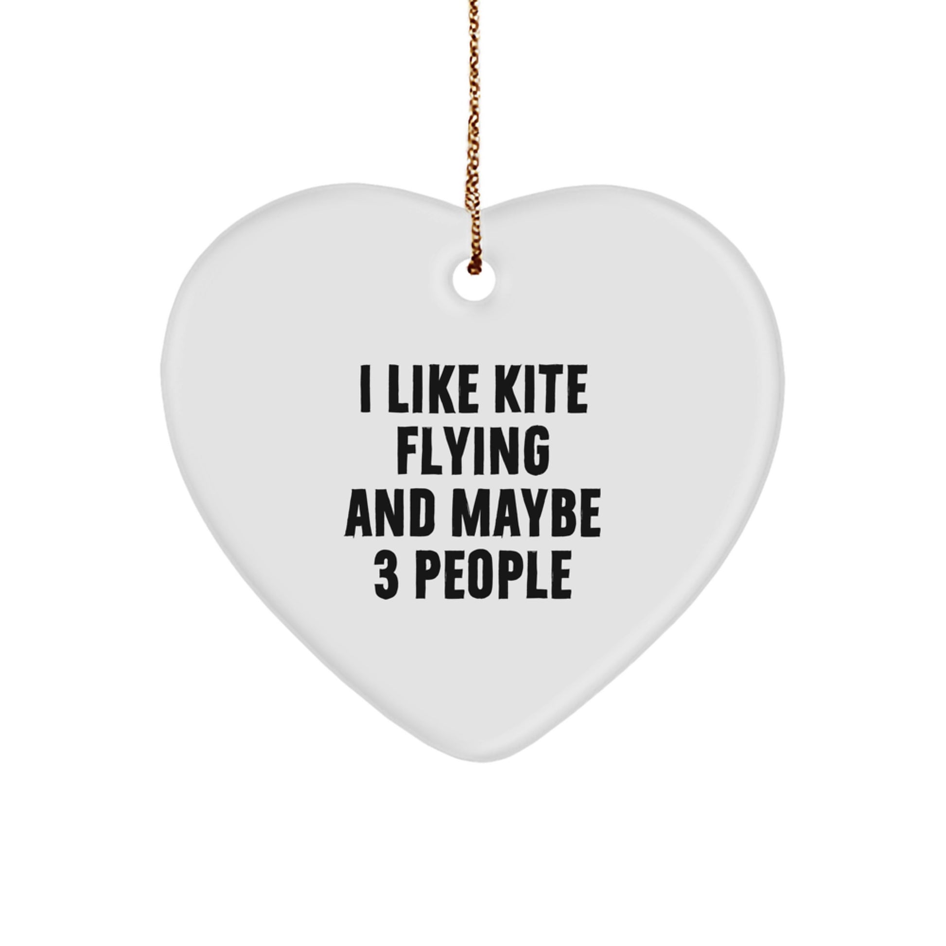 Kite Flying Heart Ornament Gifts from Friends for Kite Enthusiasts on Christmas - Funny Quote - Image 1