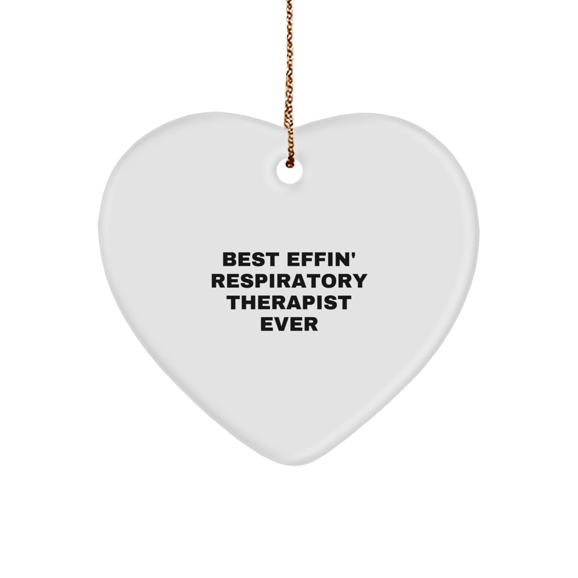 Funny Respiratory Therapist Gifts, Christmas Unique Ornaments for Respiratory Therapist, Heart Ornament - Image 1