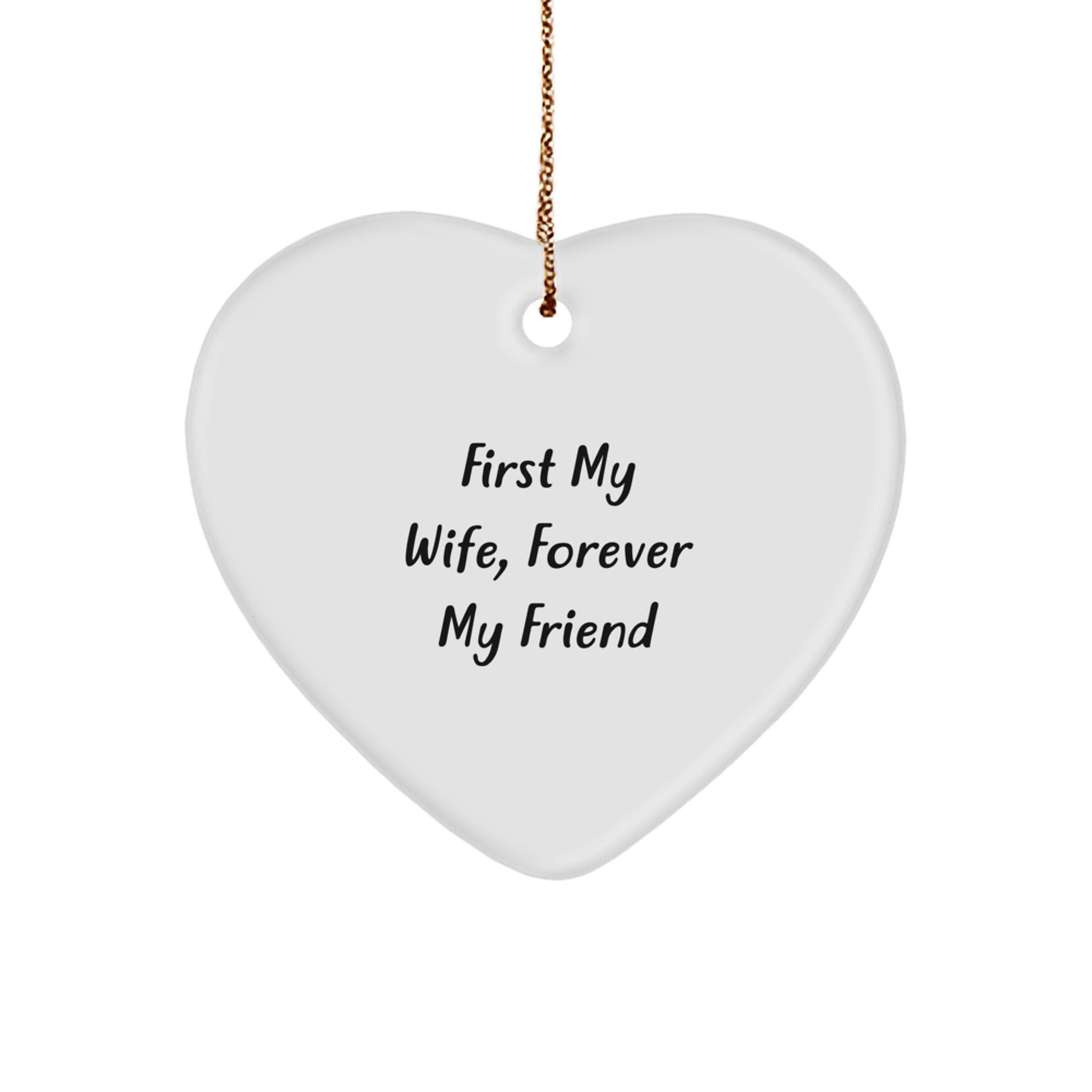 Wife's Forever Friend Heart Ornament Gifts from Husband, Unique Christmas Memorable Presents for Her - Image 1
