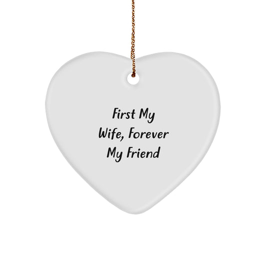 Wife's Forever Friend Heart Ornament Gifts from Husband, Unique Christmas Memorable Presents for Her - Image 1