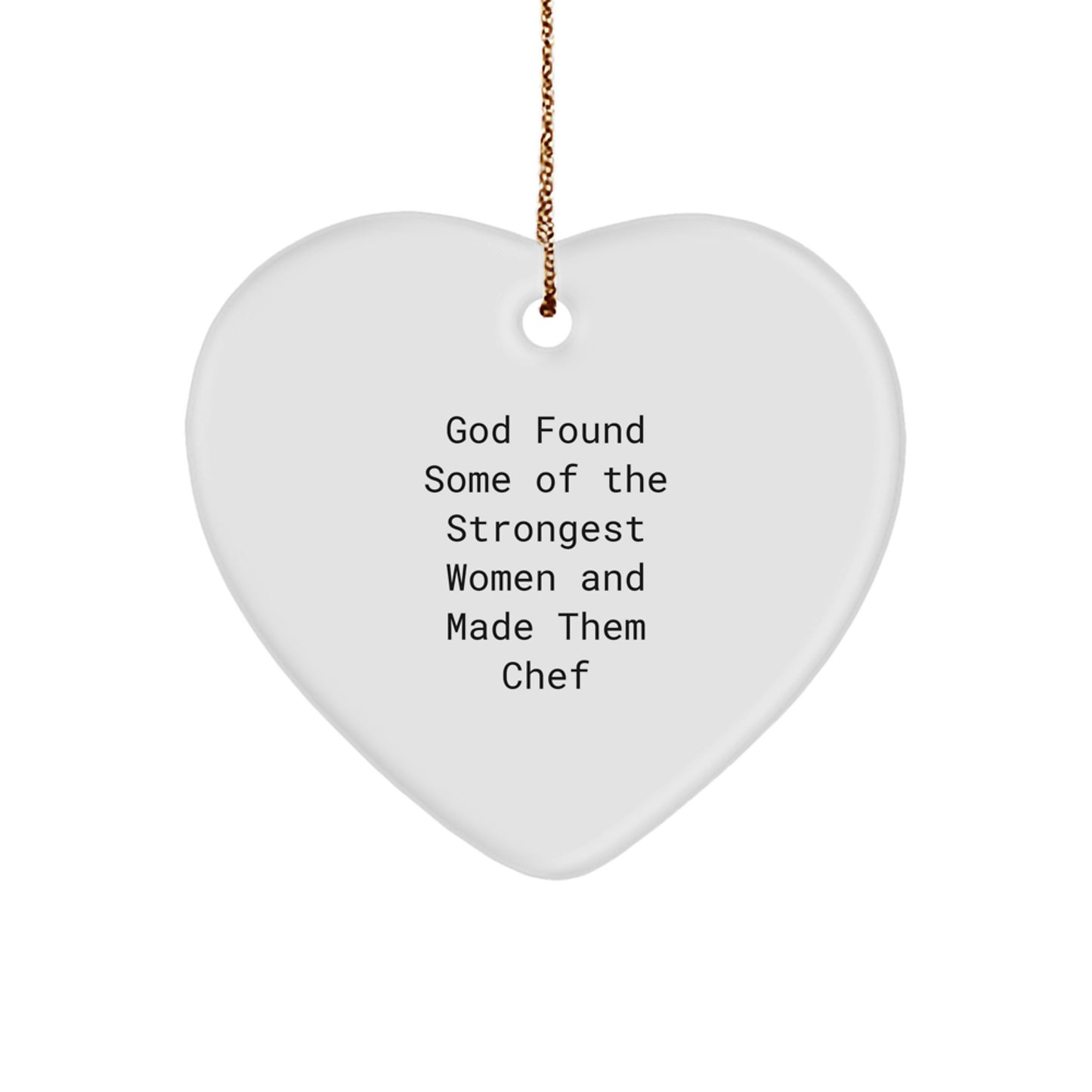 Funny Chef Heart Ornament Gifts from Men to Women Friends for Christmas Unique Presents - Image 1