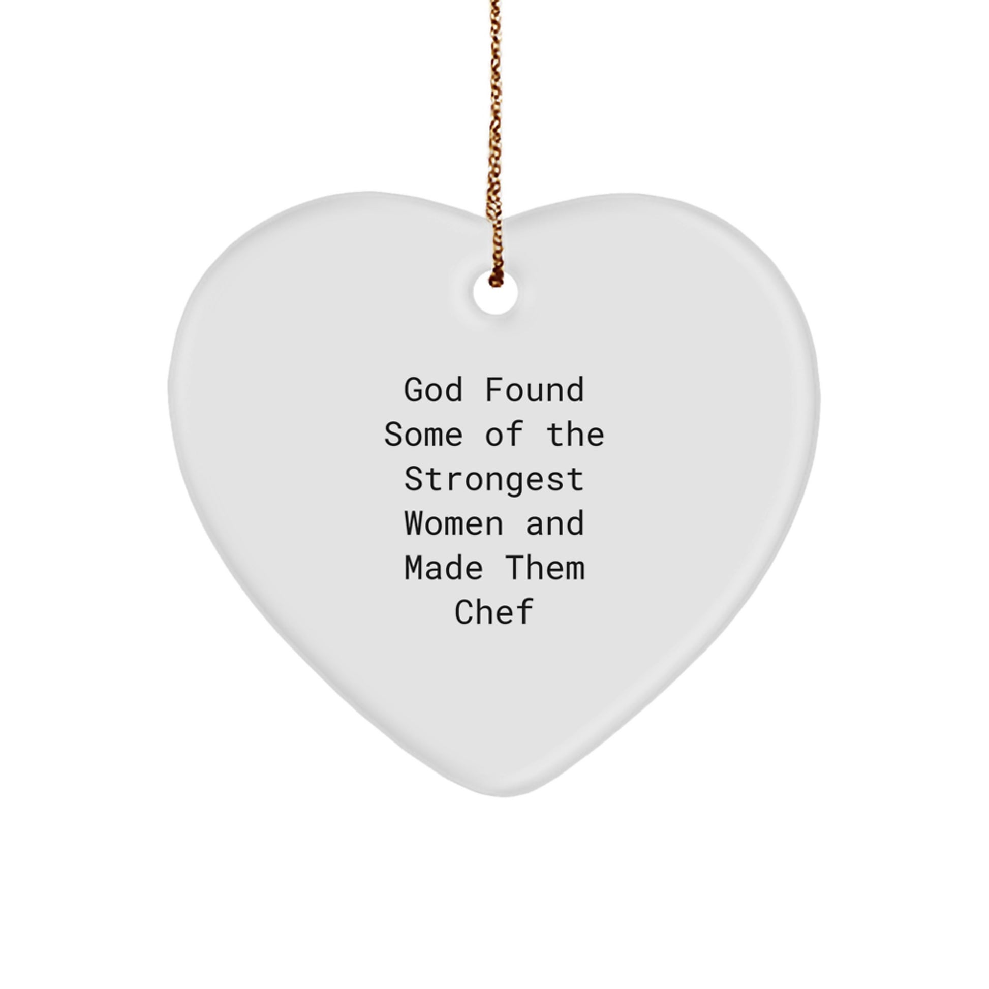Funny Chef Heart Ornament Gifts from Men to Women Friends for Christmas Unique Presents - Image 1