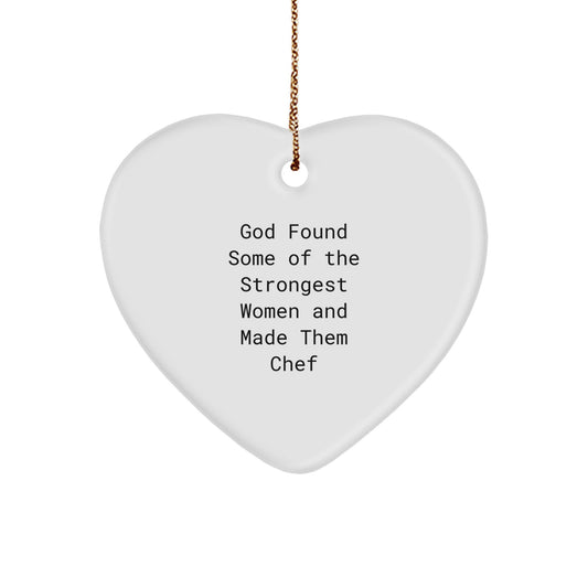 Funny Chef Heart Ornament Gifts from Men to Women Friends for Christmas Unique Presents - Image 1