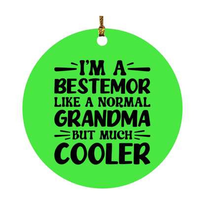 I'm A Bestemor Like A Normal Grandma But Much Cooler Ornament – Funny Bestemor Christmas Ornament – Gift For Bestemor – Grandma Ornament