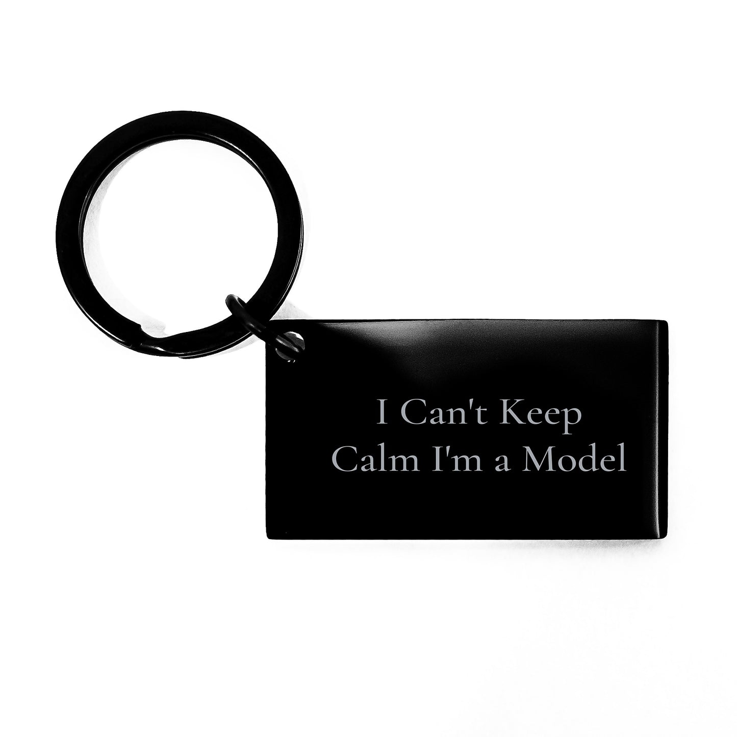 Funny Model Keychain, 'I Can't Keep Calm I'm A Model' Quote, Gifts from Friends, Unique Birthday Presents for Model Enthusiasts, Keychain Gifts for Men, Women, and Friends - Image 1