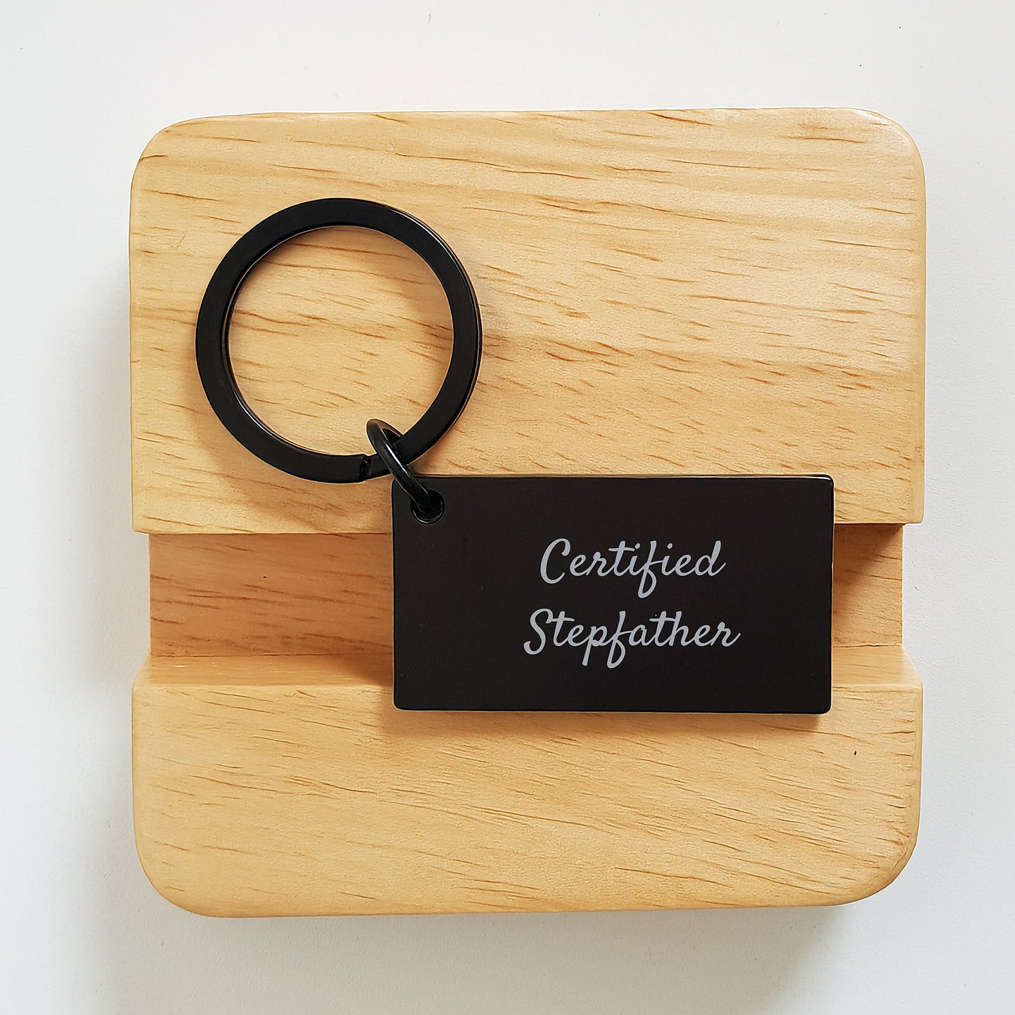 Funny Stepfather Birthday Unique Gifts from Men to Stepfather Keychain with Inspirational Quote - Certified Stepfather, Unique Birthday Unique Gift - Image 2