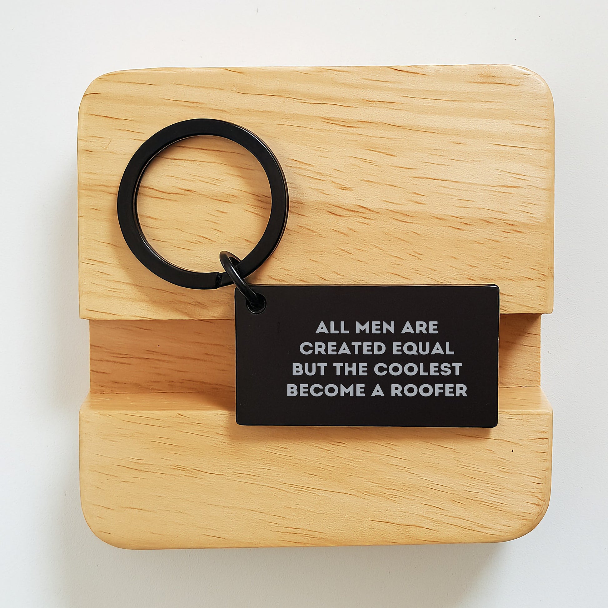 Funny Roofer Gifts Keychain, All Men Are Created Equal But The Coolest Become A Roofer, Gifts from Men to Roofer Friends on Mother's Day - Image 2